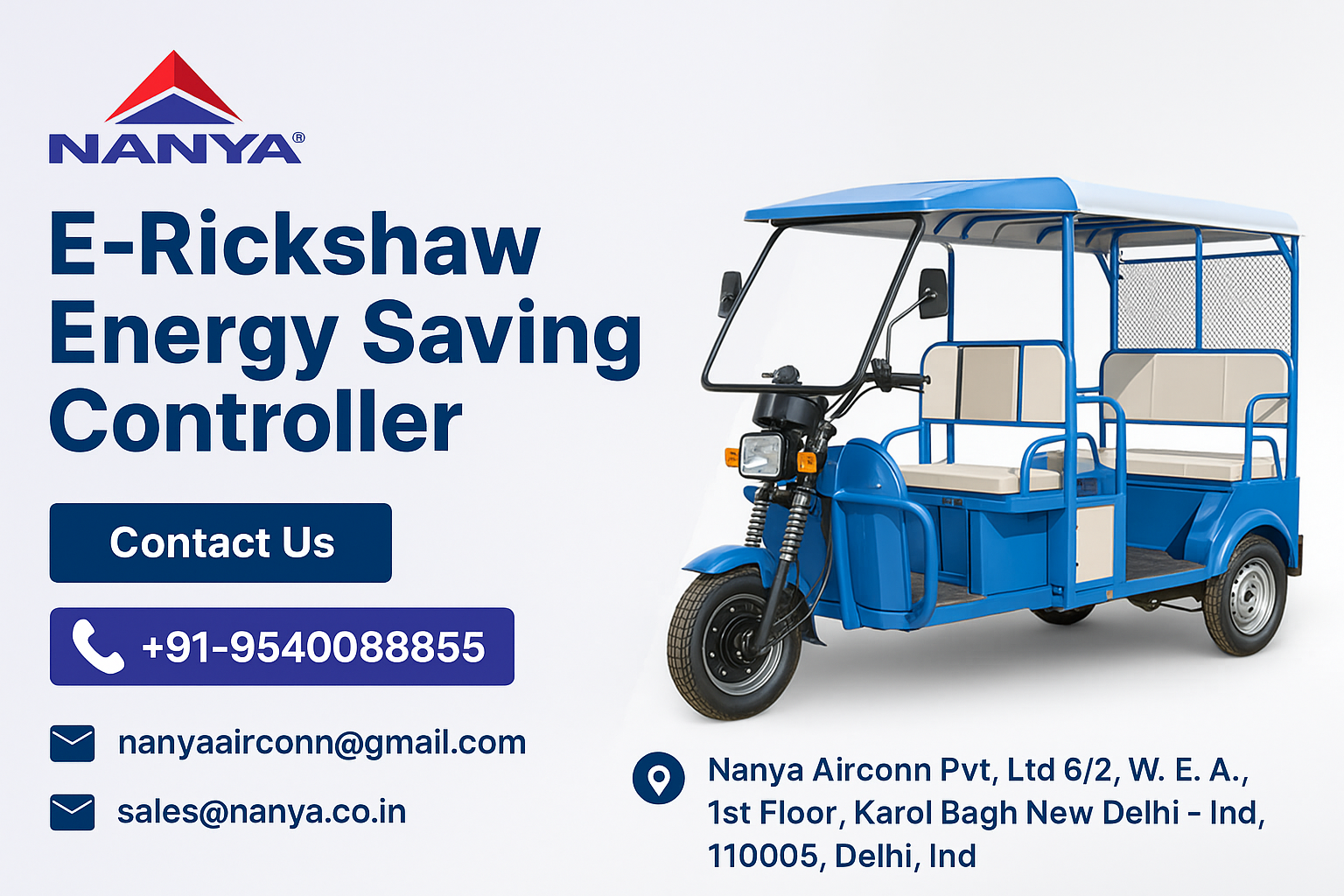 E-Rickshaw energy saving controller with regenerative braking and smart modes
