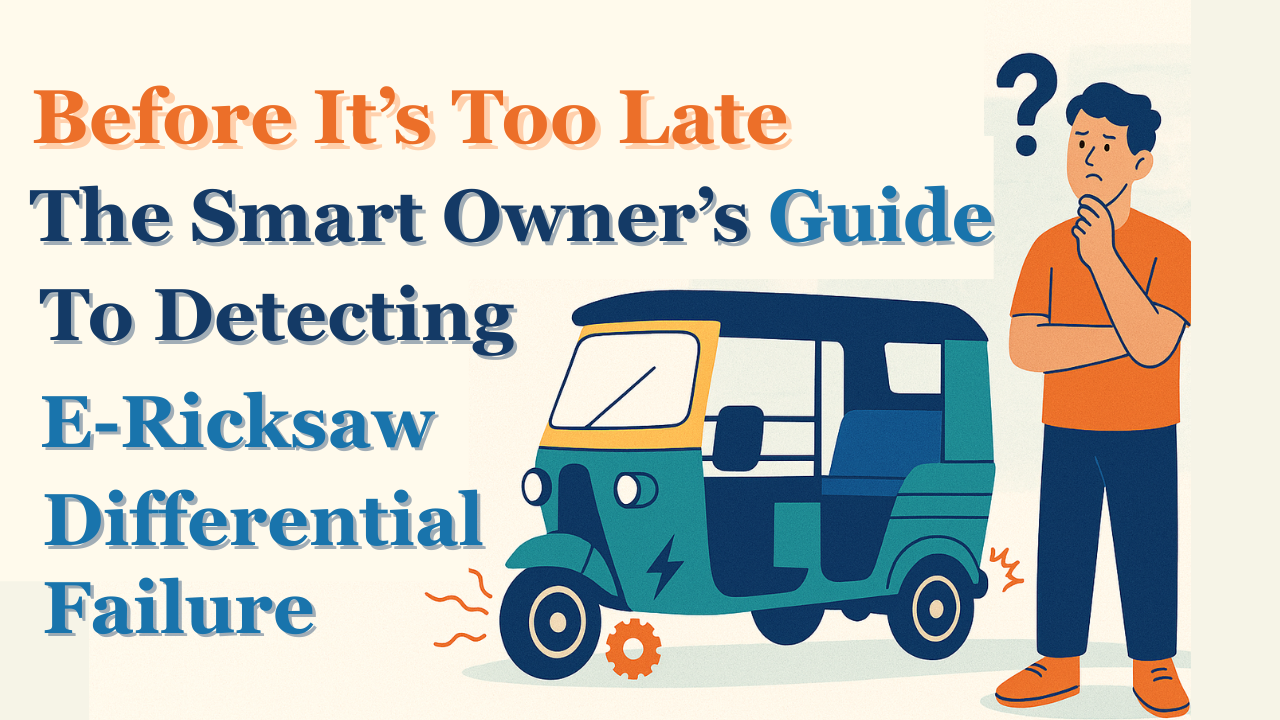 e-rickshaw with mechanical failure symptoms illustration – blog cover